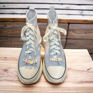 Madden Girl Winnona Platform Blue High Top Canvas Sneakers - Size 8